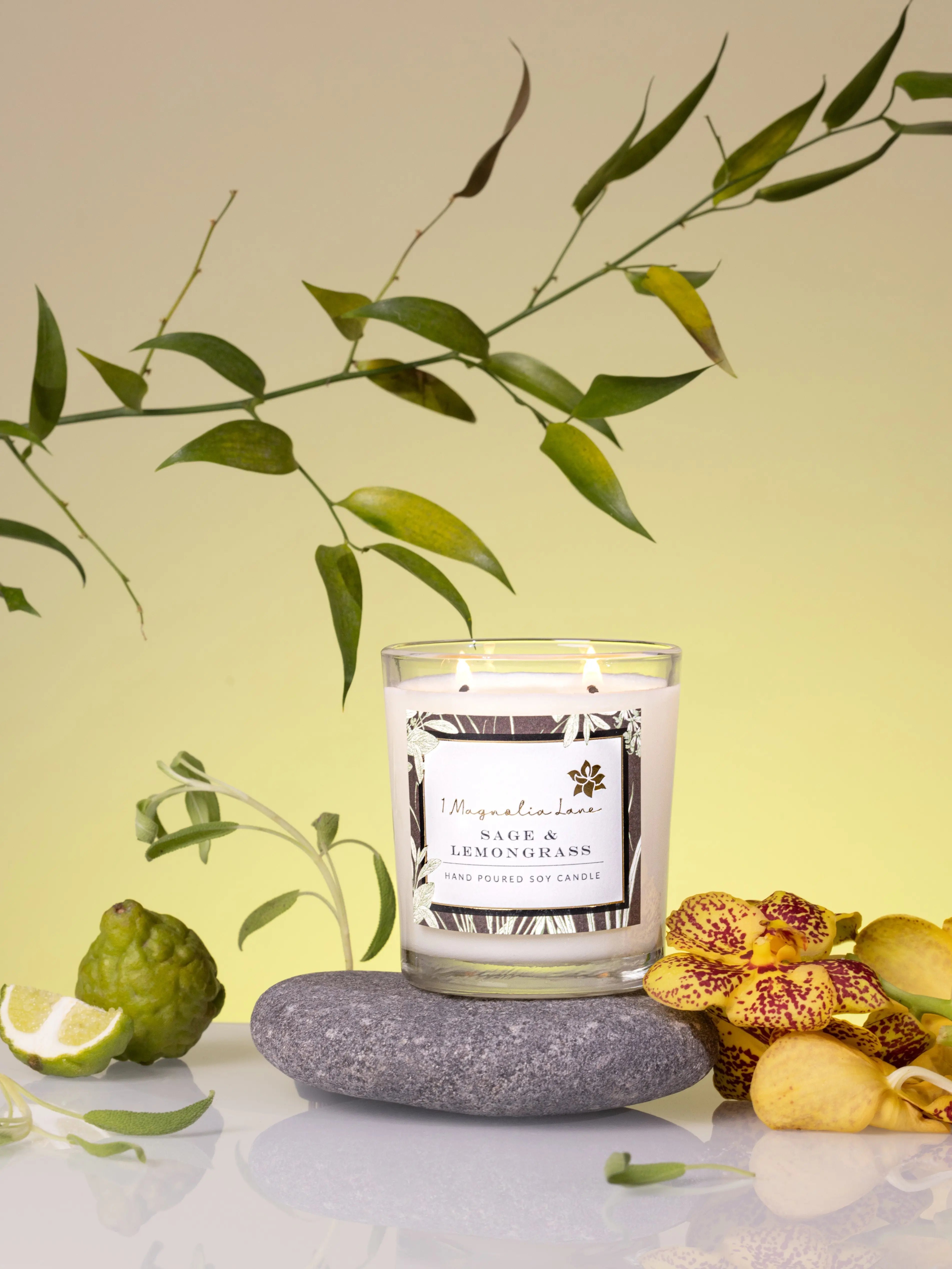 Sage & Lemongrass Candle 1magnolialane