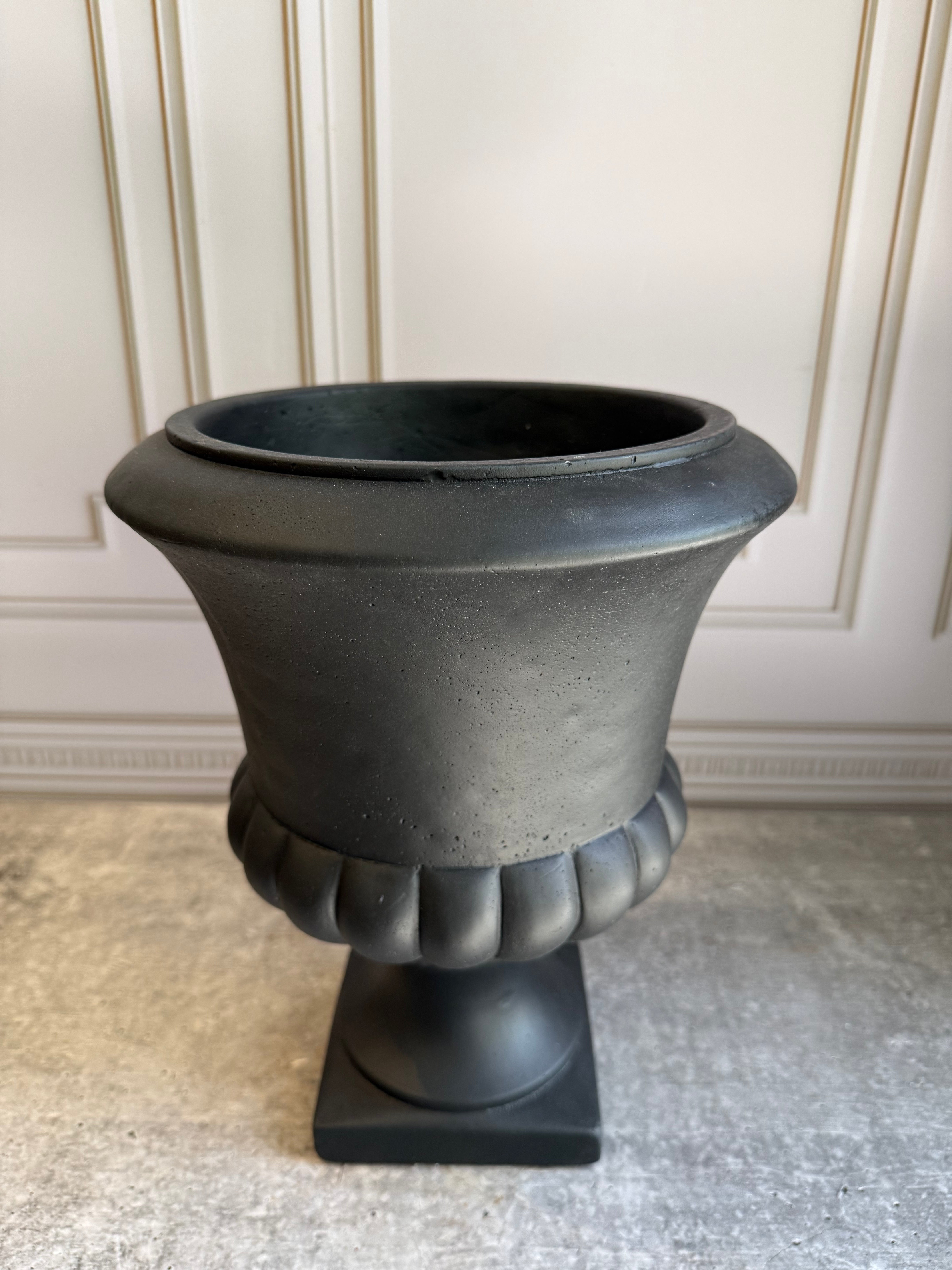 Ebony Pedestal Urn